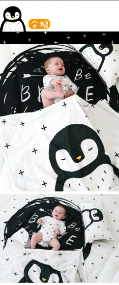 小動物系列 韓國纖維毯 嬰兒毯 空調毯 | AMANTE 親親毯子 企鵝